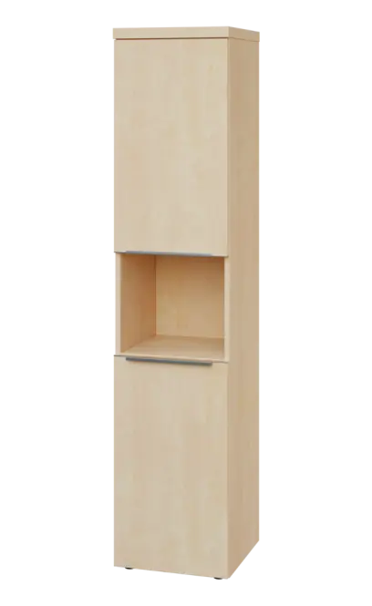 SIN 5 - 42DN kancelářská skříň, 2-dveřová/nika, levá, 1820x400x400, bříza světlá